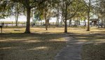 Click to enlarge Francis Marion National Forest, South Carolina, United States. Overview of the day use area. It consists of picnic tables, grills, boat launch, small picnic shelter and restrooms. It is located beside the campground.