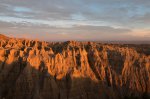Click to enlarge Badlands National Park, South Dakota, United States. Sunset at Pinnacles overlook