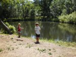 Click to enlarge Custer State Park, South Dakota, United States. Fishing in the pond at Custer State Park, SD.