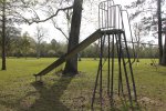 Double Bayou County Park, Texas, United States. Playground equipment