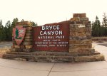 Click to enlarge Bryce Canyon National Park, Utah, United States. Park sign.
