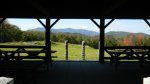 Coolidge State Park, Vermont, United States. Pavilion in Picnic Area - This open pavilion seats up to 70 people and has electricity, grills, fireplaces, and picnic tables. The pavilion is accessible and a restroom is nearby.