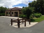 Belle Isle State Park, Virginia, United States. BISP Bath house parking