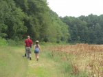 Belle Isle State Park, Virginia, United States. Trails along agricultural fields and woods; 