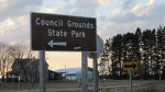 Click to enlarge Council Grounds State Park, Wisconsin, United States. Park entrance sign.