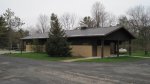 Click to enlarge Peninsula State Park, Wisconsin, United States. Restrooms and showers in the Tennison Bay campground.