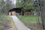 Click to enlarge Peninsula State Park, Wisconsin, United States. Restroom building in the North Nicolet Bay Campground.
