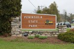 Click to enlarge Peninsula State Park, Wisconsin, United States. Entrance sign to the park.