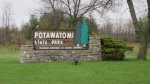 Click to enlarge Potawatomi State Park, Wisconsin, United States. Park sign
