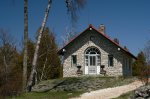 Rock Island State Park, Wisconsin, United States. Park Ranger building on Rock Island