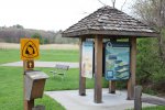 Click to enlarge Hartman Creek State Park, Wisconsin, United States. Ice Age Trail sign and information area.