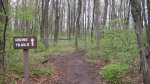 Click to enlarge High Cliff State Park, Wisconsin, United States. Hiking trail and sign.