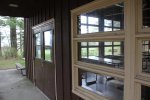 Kohler-Andrae State Park, Wisconsin, United States. The shelter in the campground has a patio as well as a large indoor area.