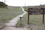 Click to enlarge Kohler-Andrae State Park, Wisconsin, United States. A sign and trail entrance. Kohler Dunes State Natural Area.