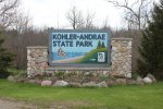 Kohler-Andrae State Park, Wisconsin, United States. Kohler-Andrae State Park sign
