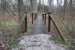 Click to enlarge Point Beach State Forest, Wisconsin, United States. Bridge and hiking trail.
