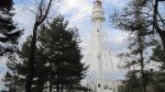 Click to enlarge Point Beach State Forest, Wisconsin, United States. The top of the Rawley Point Lighthouse through the trees.