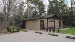 Click to enlarge Point Beach State Forest, Wisconsin, United States. Restroom and shower building near site 63.
