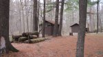 Click to enlarge Some logs near the bathrooms near the Group sites.