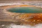 Yellowstone National Park, Wyoming, United States. A small crater near Excelsior Geyser Crater