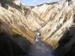 Click to enlarge Yellowstone National Park, Wyoming, United States. View from the brink of Lower Falls