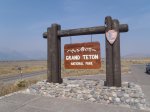 Click to enlarge Grand Teton National Park, Wyoming, United States. Grand Teton National Park sign.